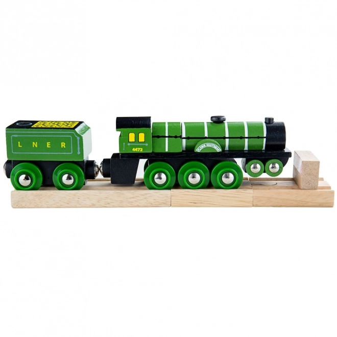 Bigjigs Rail Træ replik lokomotiv Flying Scotsman