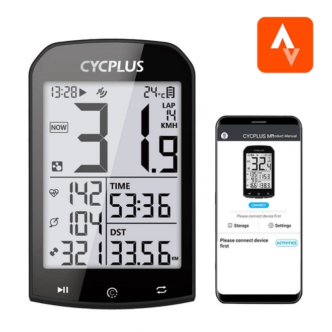 GPS cykelcomputer Cycplus M1