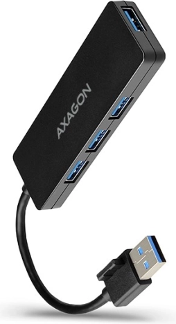 Axagon HUE-G1A slank 4-port USB-hub 3.2 Gen 1 med USB-A-kabel 14 cm