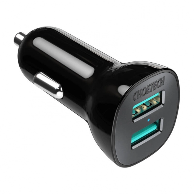 Choetech biloplader med 30W QC 3.0 og to USB-porte