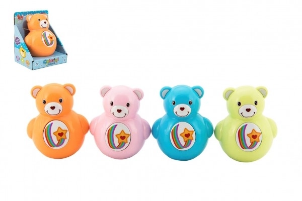 Roly Poly bjørn squeaky 10 cm plast 10x12x8cm