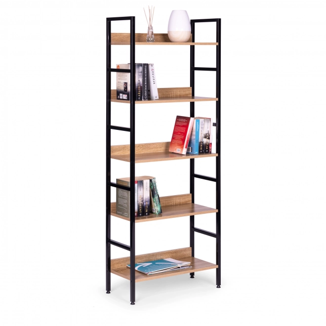 Moderne bogreol med 5 hylder