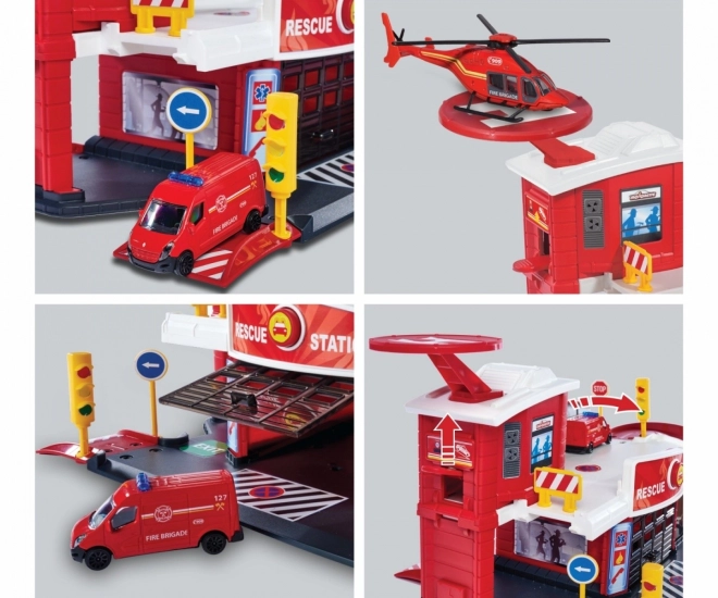 Garage Majorette Creatix redningsstation med køretøj