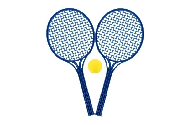 Blød tennis plast farverig+bold 53cm i net