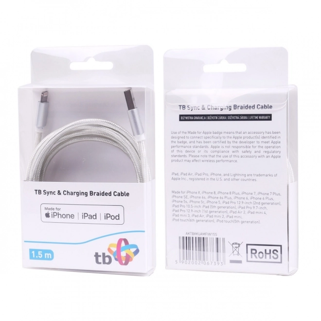 Lightning-USB kabel 1.5m sølv MFi