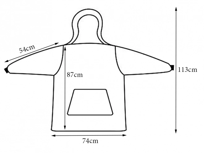 Varm oversized tæppetrøje af tyk fleece