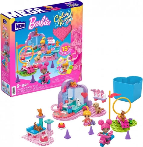 Byggesæt MEGA Barbie Color Reveal - Træning og pleje af kæledyr