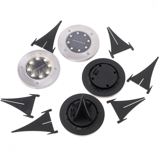 Have solcellebelysning 8 LED 4stk - kold hvid