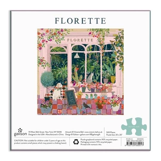Florette-puslespil fra Galison 500 brikker