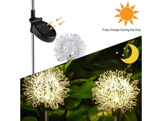 Solcelle have LED lampe i form af et træ - 2 stk