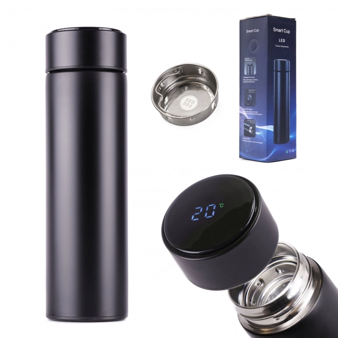 Termokrus med LED-display 500 ml sort