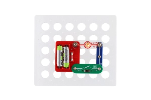 Elektronikmysterier 80 eksperimenter mini på batterier i kasse 24x18x4cm fra 6 år