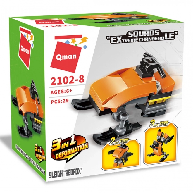 Qman Squros Ekstrem Foranderlig 2102-8 Sne Scooter Redfox 3i1