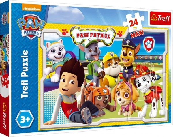 Puslespil Paw Patrol/Tlapková patrulje MAXI 24stk 60x40cm i æske 39x26x4cm