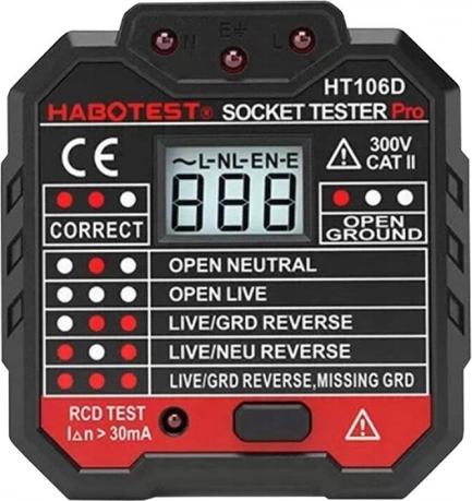 Habotest digital stikkontakttester