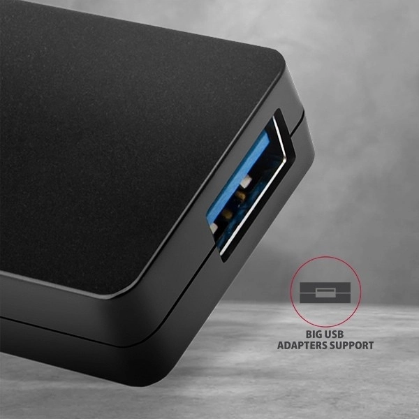 Axagon Slim USB Hub 4-port USB 3.2 Gen 1 med 14cm Typ-C kabel