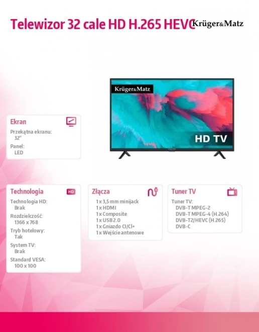 TV 32 tommer HD