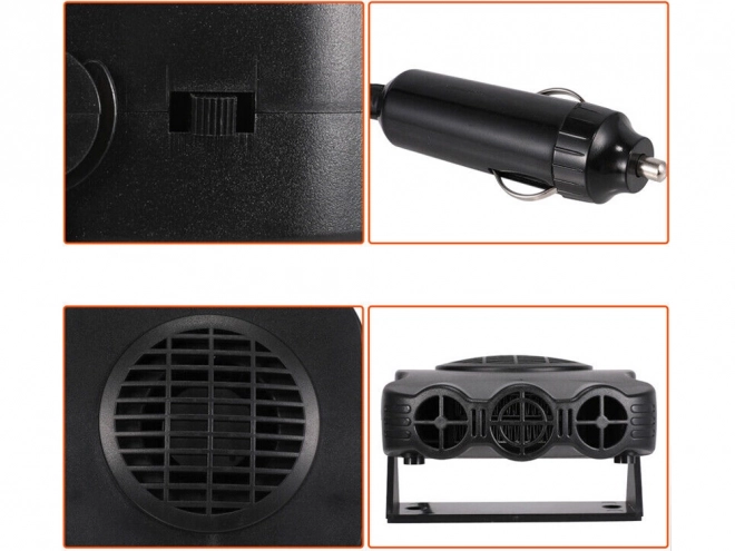 Bærbar bilvarmer og afiser 200W 12V