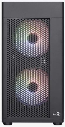 mini tower-kabinet HEXFORM TG FRGB med USB 3.0 – sort