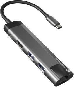 Multiport USB-C-hub Natec Fowler Go med HDMI, USB 3.0 og Ethernet