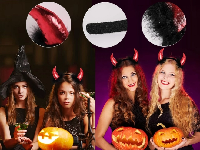 Pandebånd med djævlehorn til Halloween