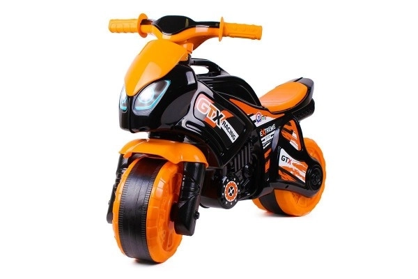 Løbecykel motorcykel orange-sort plast i pose 35x53x74cm 24m+