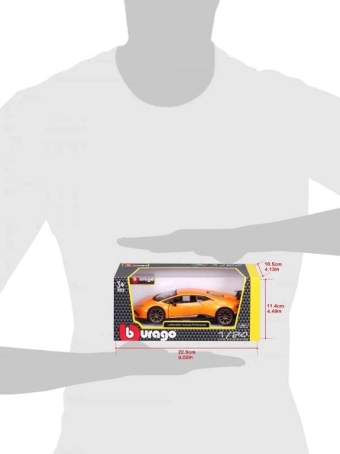 Lamborghini Huracan Performante orange model 1:24