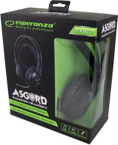 ASSGARD gamingheadset med mikrofon og LED-belysning