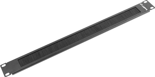 Lanberg panel med børster 19'' 1U sort