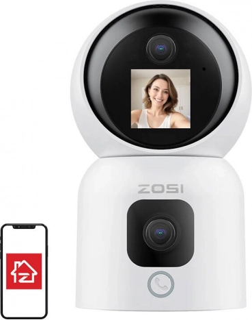 Indendørs Wi‑Fi‑kamera ZOSI 6MP med dual‑bånd og personsportfølgning