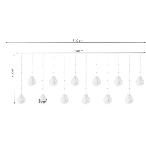 Lysgardin 108LED USB - kold hvid KS19770