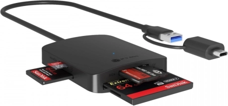 Kortlæser 4-i-1 USB Type-C + A