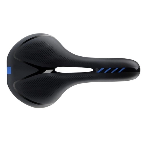 Smal cykelsadel med ventilation og baglys
