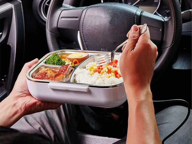 Elektrisk opvarmet madkasse til bilen