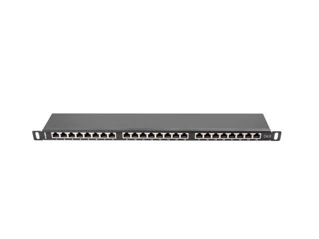 Patchpanel 24 port kat. 6 sort