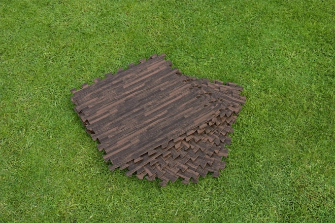 Skumunderlag til havepool 50 x 50 cm Bestway træimitat - 12 stykker