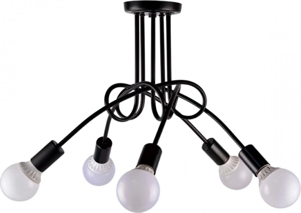 Moderne loftslampe 5x E27 – Sort