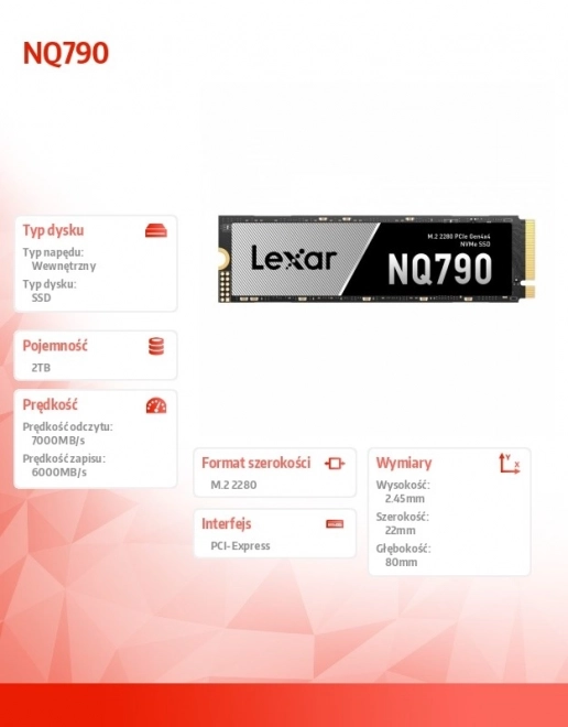 SSD-disk Lexar NQ790 NVMe 2TB PCIe 4x4