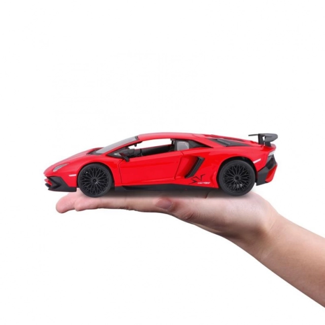 Metalmodel Bburago Lamborghini Aventador rød 1:24