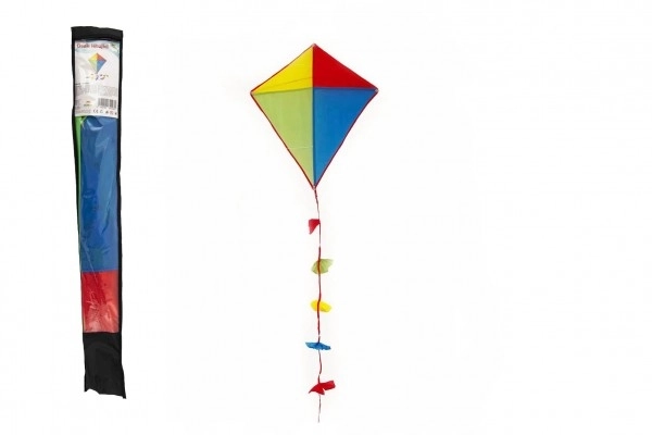 Farverig flyvende drage af nylon 70x60 cm