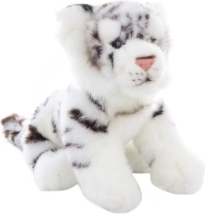 Plysset hvid tiger 25 cm