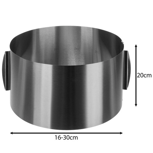 Kageform 20 cm i rustfrit stål