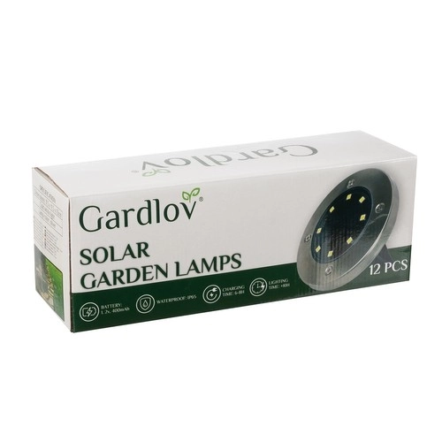 Solcelledrevet havebelysning - 12 stk Gardlov 24001