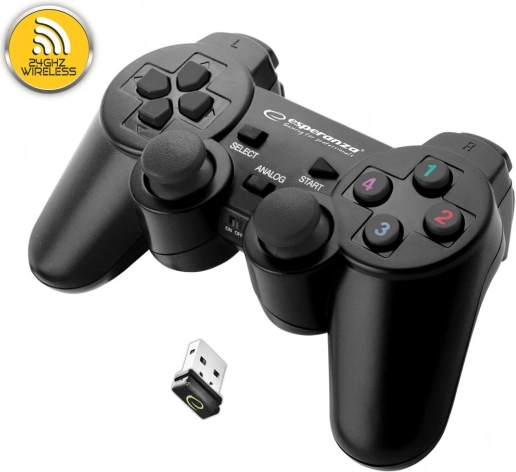 Trådløs gamepad Esperanza sort