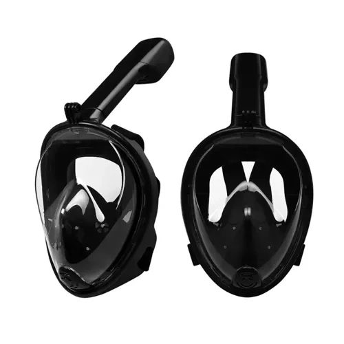sort helansigtsmaske til snorkling - L/XL