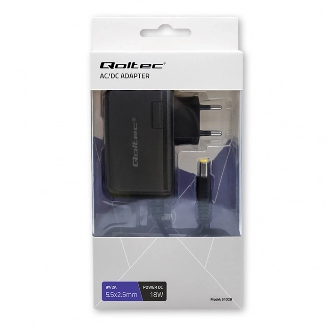 Qoltec adaptor 18W 9V/2A 5.5x2.5