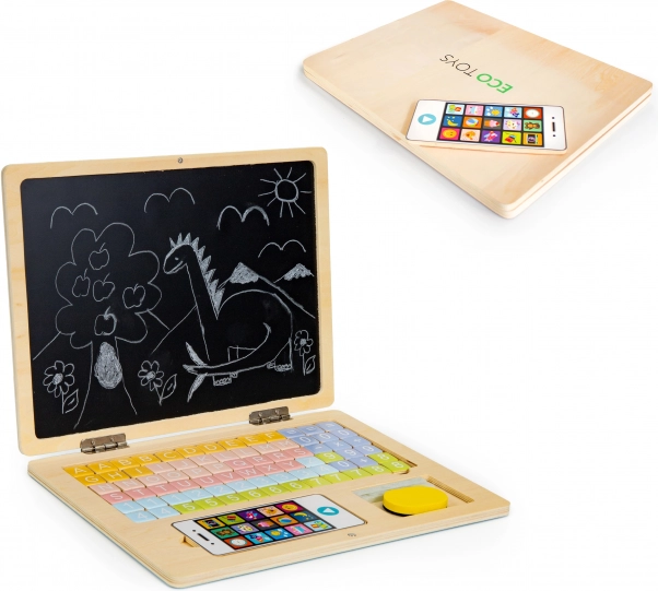 Træuddannelses-notebook med magnetisk tavle ECO TOYS
