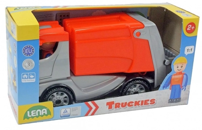 Auto Truckies skraldemand plast 25cm med figur i kasse 24m+