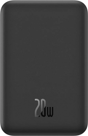 magnetisk mini-powerbank BASEUS 5000 mAh med MagSafe, USB‑C 20 W, sort