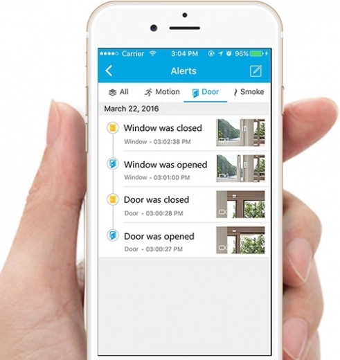 Hurtige beskeder i Zmodo-appen